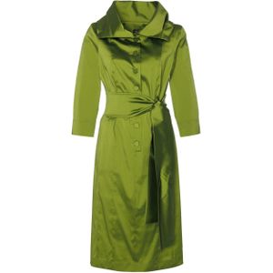 MOQ Dames jurk groen (Maat: 36) - Effen - Halslijn: Revers,