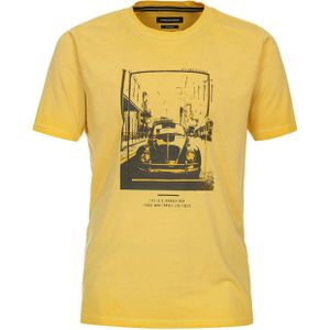 Casa Moda T-shirt geel (Maat: XL) - Fotoprint - Halslijn: Ronde hals,