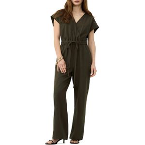 Vila VIRALA S/L jumpsuit groen (Maat: 38) - Effen - Halslijn: V-hals,