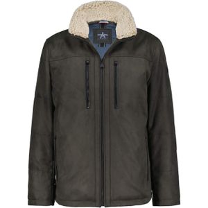 Donders 1860 - Winterjack - Bruin - Leerlook - Afneembare Kraag - 21980/680