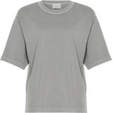 Closed - T-shirt - Grijs - Effen - Halslijn: Ronde Hals