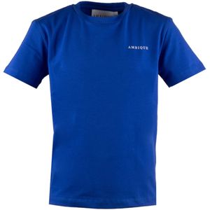 Ambique T-shirt blauw (Maat: 176) - Effen - Halslijn: Ronde hals,