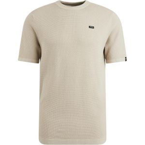 Vanguard - Heren T-shirt - Beige - Effen - Ronde Halslijn