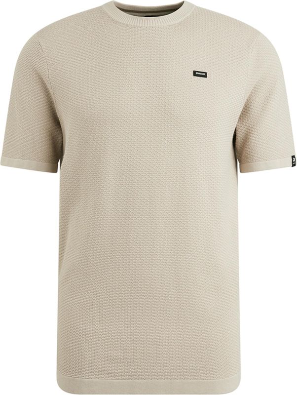Vanguard - Heren T-shirt - Beige - Effen - Ronde Halslijn
