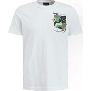 PME Legend T-shirt wit (Maat: 3XL) - Fotoprint - Halslijn: Ronde hals,