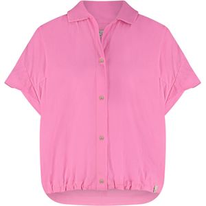 Nukus T-shirt roze (Maat: S) - Effen - Halslijn: Kraag,