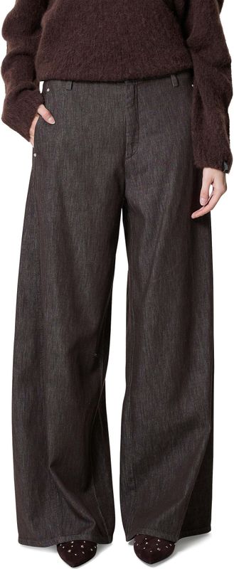 DAYDREAM NEW ORLEANS dames broek bruin (Maat: 36) - Effen