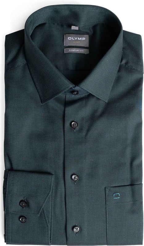 OLYMP - Luxor - Overhemd - Donkergroen - Comfort Fit - New Kent