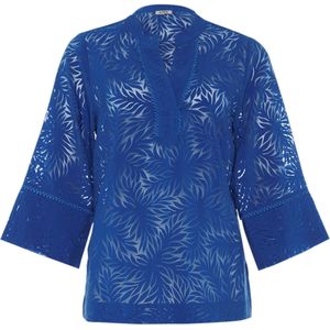 Kyra Blouse blauw (Maat: 48) - Halslijn: V-hals,