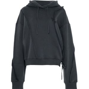 1/OFF Paris Sweater grijs (Maat: S) - Effen - Halslijn: Capuchon,