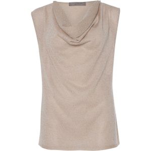 D. Exterior Top beige (Maat: L) - Effen - Halslijn: V-hals,