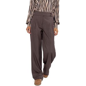 Poools - Stripe - Dames Broek - Bruin - StreepGlitter