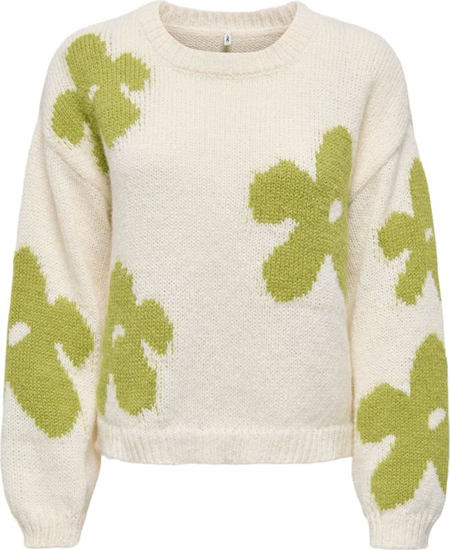 Only Dames trui ecru (Maat: XS) - Halslijn: Ronde hals,