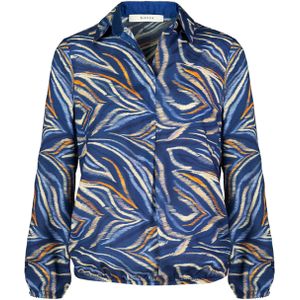 Bianca - DAIRA - Blouse - Blauw - Polokraag