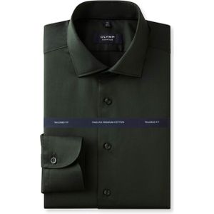 OLYMP SIGNATURE - Overhemd - Olijfgroen - Tailored Fit - Kentkraag