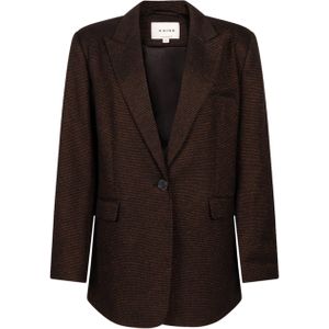 Aaiko - Blazer KENDAL CHECK VIS - Zwart