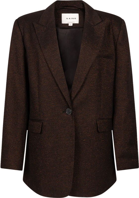 Aaiko - Blazer KENDAL CHECK VIS - Zwart