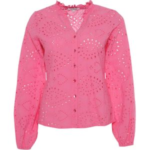 HV Society Blouse roze (Maat: 40) - Broderie - Halslijn: V-hals,