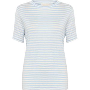 My Essential Wardrobe T-shirt blauw (Maat: L) - Streep - Halslijn: Ronde hals,
