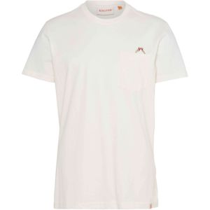 Revolution T-shirt ecru (Maat: S) - Effen - Halslijn: Ronde hals,