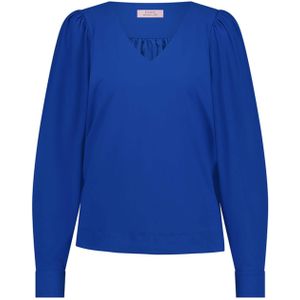 Studio Anneloes Top blauw (Maat: S) - Effen - Halslijn: V-hals,