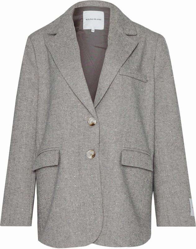 Bolina Island Dames blazer grijs (Maat: S) - Glitter