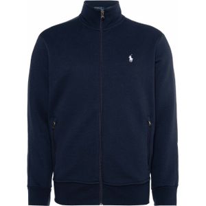 Ralph Lauren Sweater blauw (Maat: 2XL) - Effen - Halslijn: Opstaande kraag,