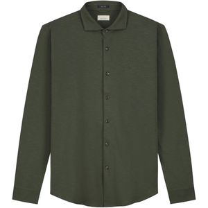 Dstrezzed Overhemd lange mouw groen (Maat: S) - Effen