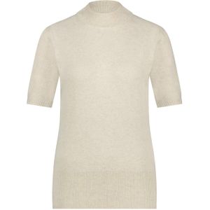 In Shape Dames trui ecru (Maat: M) - Mélange - Halslijn: Opstaande kraag,