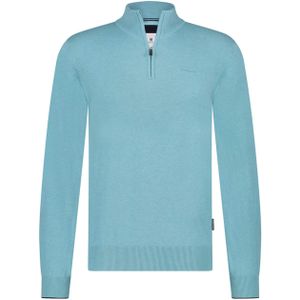State of Art Trui blauw (Maat: M) - Halslijn: Opstaande kraag met rits,