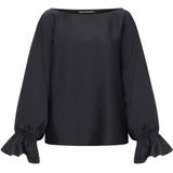 Betty Barclay Dames blouse zwart (Maat: 36) - Effen - Halslijn: Boothals,