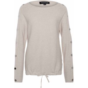 Bloomings Dames trui beige (Maat: S) - Effen - Halslijn: Ronde hals,