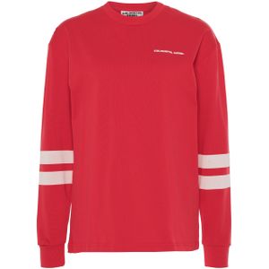Colourful Rebel Dames longsleeve rood (Maat: S) - Tekst - Halslijn: Ronde hals,