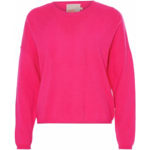 Absolut Cashmere Dames trui roze (Maat: M) - Effen - Halslijn: Ronde hals,