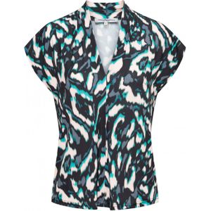 &Co Woman T-shirt groen (Maat: 2XL) - Halslijn: V-hals,