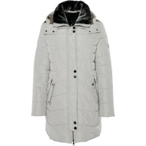 Barbara Lebek Jas grijs (Maat: 50) - Effen