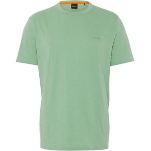 Boss Orange T-shirt groen (Maat: M) - Effen - Halslijn: Ronde hals,