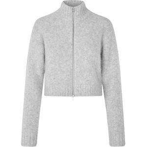 Samsøe Samsøe Vest grijs (Maat: S) - Effen - Halslijn: Opstaande kraag,