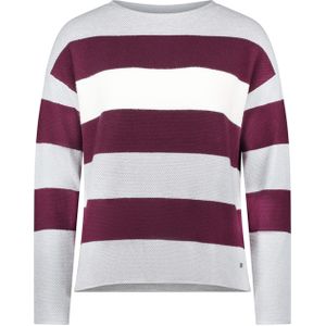 Betty en Co Dames trui grijs (Maat: 36) - Streep - Halslijn: Ronde hals,