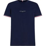 Tommy Hilfiger T-shirt blauw (Maat: XL) - Tekst - Halslijn: Ronde hals,