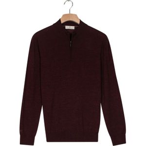 Thomas Maine - Trui - Bruin - Half Zip