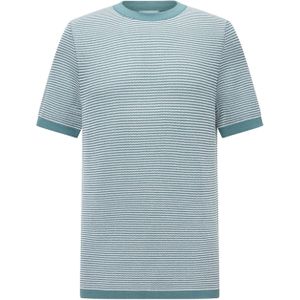 Drykorn T-shirt blauw (Maat: XL) - Streep - Halslijn: Ronde hals,