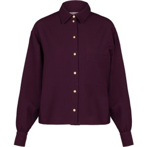 Studio Anneloes Dames blouse paars (Maat: M) - Effen - Halslijn: Polokraag,