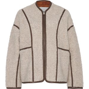 Bellerose Jas beige (Maat: S-M) - Effen - Halslijn: Ronde hals,