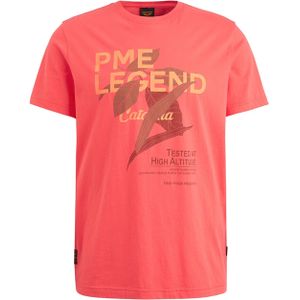 PME Legend T-shirt oranje (Maat: 3XL) - Tekst - Halslijn: Ronde hals,