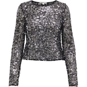 ONLY - ONLPALEMA - Pailletten Top - Dames - Lange Mouwen