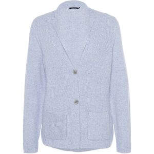 Olsen Vest blauw (Maat: 36) - Mélange - Halslijn: Revers,