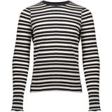 Geisha - Girls Top Striped Ajour - Zwart / Wit - Peplum Tops