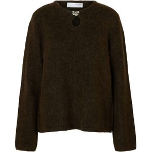 Selected Femme - Pullover 16099367 - Vesten - Donker bruin
