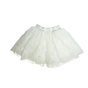 Gymp Rok ecru (Maat: 116) - Bloemen